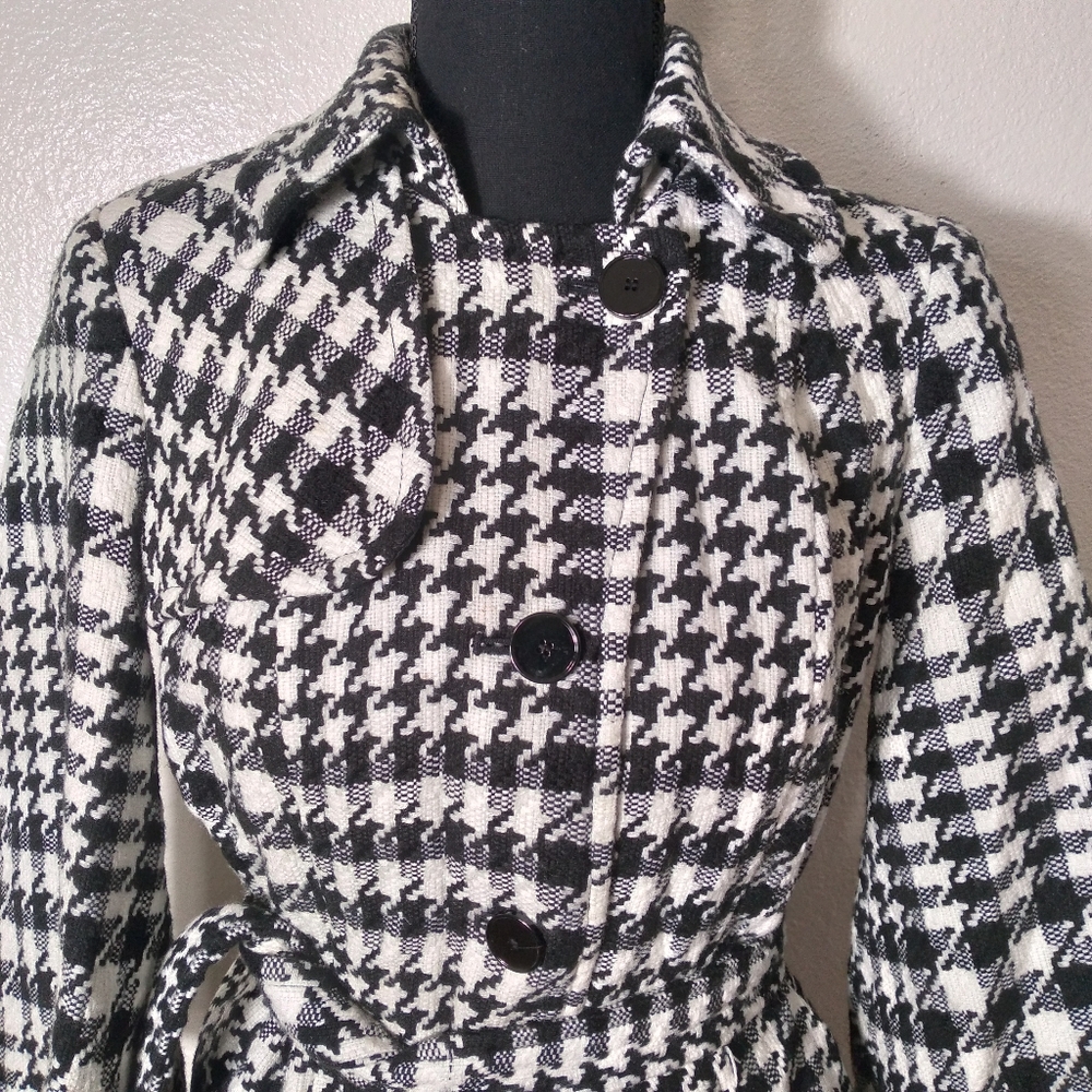 East 5th Black and White Houndstooth Jacket Womens Size- Small - Picture 3 of 9